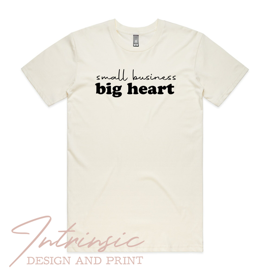Big heart small font - unisex