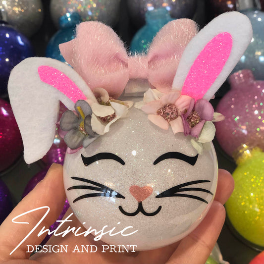 Floral bunny bauble