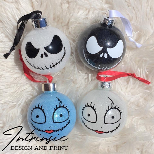 Jack and Sally baubles