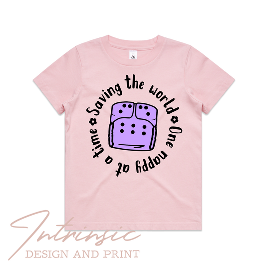 Save the world solid nappy print